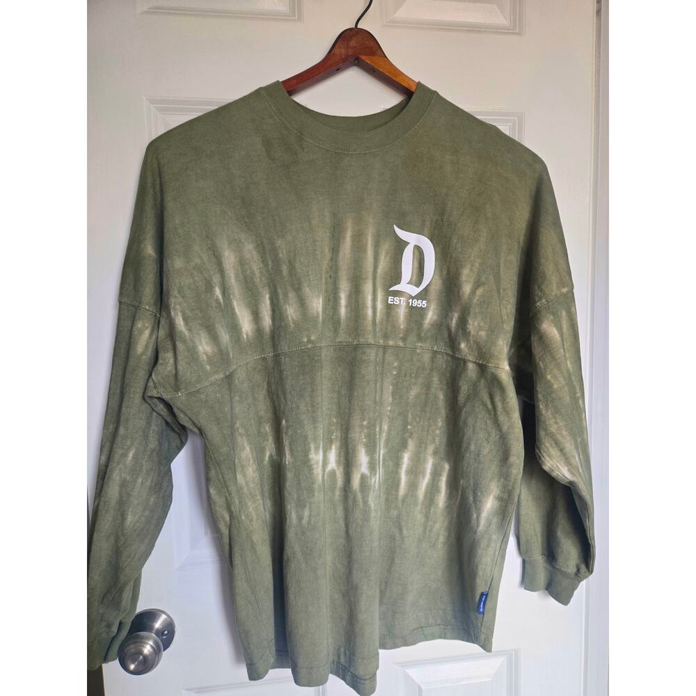 DisneyLand Resort Spirt Green Tie-Dye Long-Sleeve Oversized Jersey Medium - Picture 3 of 9